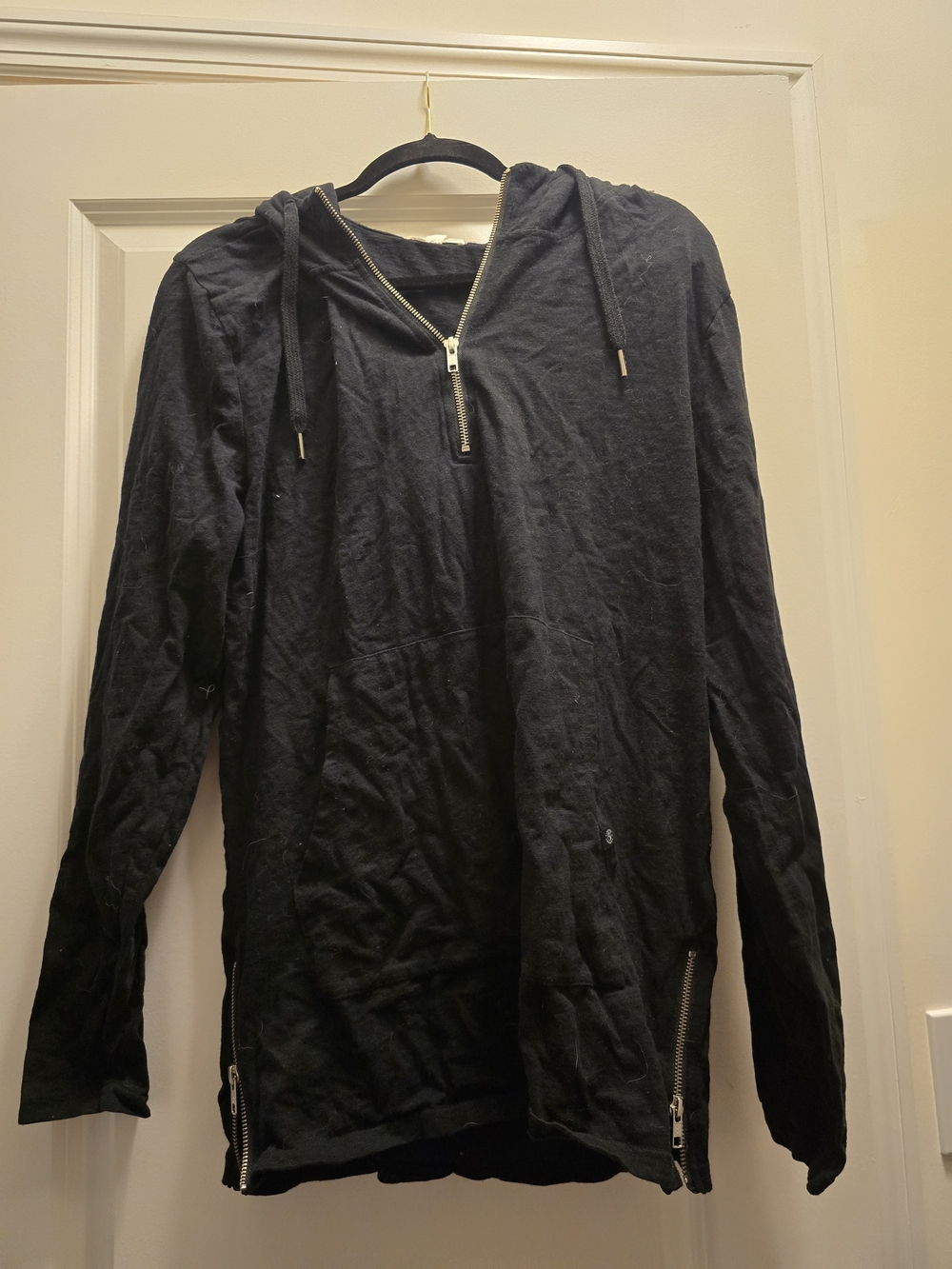 Threads 4 Thought Black Zip-Up Hooded Sweater